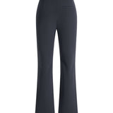 Multi-Way Stretch Nylon Plain Weave Comfort Slim Boot Casual Pants with Belt