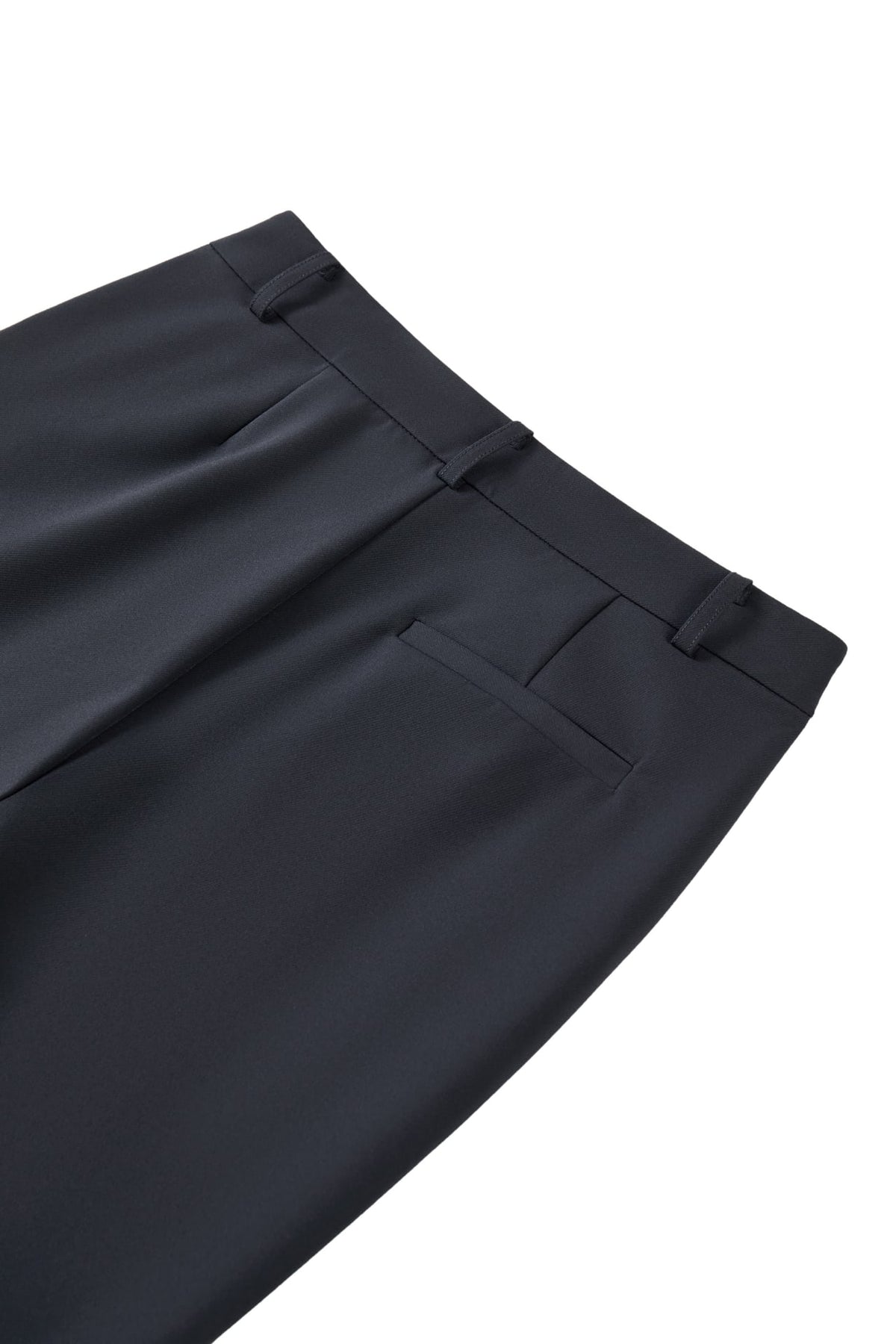 Multi-Way Stretch Nylon Plain Weave Comfort Slim Boot Casual Pants with Belt