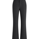 Multi-Way Stretch Nylon Plain Weave Comfort Slim Boot Casual Pants with Belt