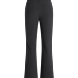 Multi-Way Stretch Nylon Plain Weave Comfort Slim Boot Casual Pants with Belt