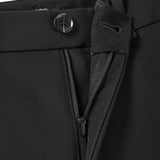Multi-Way Stretch Nylon Plain Weave Comfort Slim Boot Casual Pants with Belt