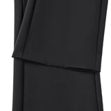 Multi-Way Stretch Nylon Plain Weave Comfort Slim Boot Casual Pants with Belt