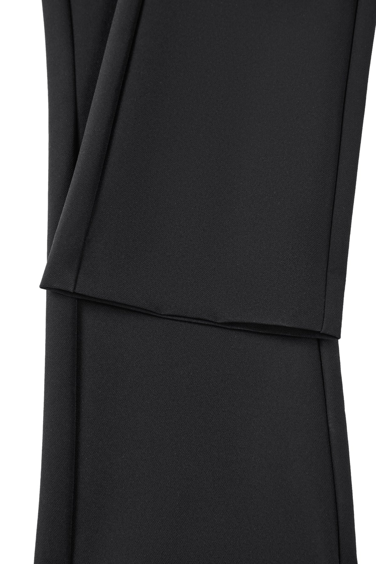 Multi-Way Stretch Nylon Plain Weave Comfort Slim Boot Casual Pants with Belt