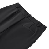 Multi-Way Stretch Nylon Plain Weave Comfort Slim Boot Casual Pants with Belt