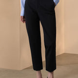 Multi-Way Stretch Nylon Plain Weave Cigarette Casual Pants