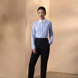 Multi-Way Stretch Nylon Plain Weave Cigarette Casual Pants