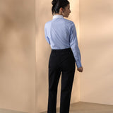 Multi-Way Stretch Nylon Plain Weave Cigarette Casual Pants