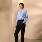 Multi-Way Stretch Nylon Plain Weave Cigarette Casual Pants