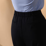 Multi-Way Stretch Nylon Plain Weave Cigarette Casual Pants
