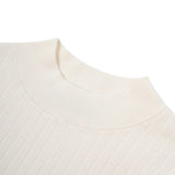 Poly Blend Regular Fit Mock Neck Sweater