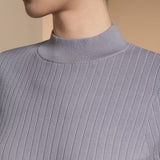Poly Blend Regular Fit Mock Neck Sweater