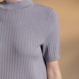 Poly Blend Regular Fit Mock Neck Sweater