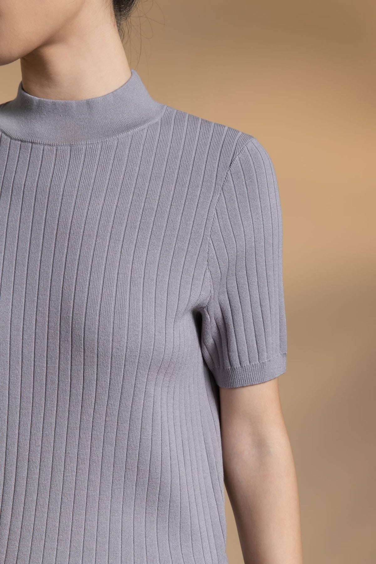 Poly Blend Regular Fit Mock Neck Sweater