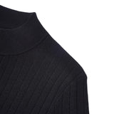 Poly Blend Regular Fit Mock Neck Sweater
