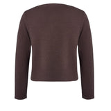 Acrylic Blend Relax Fit Round Neck Cardigan