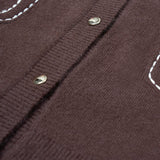 Acrylic Blend Relax Fit Round Neck Cardigan