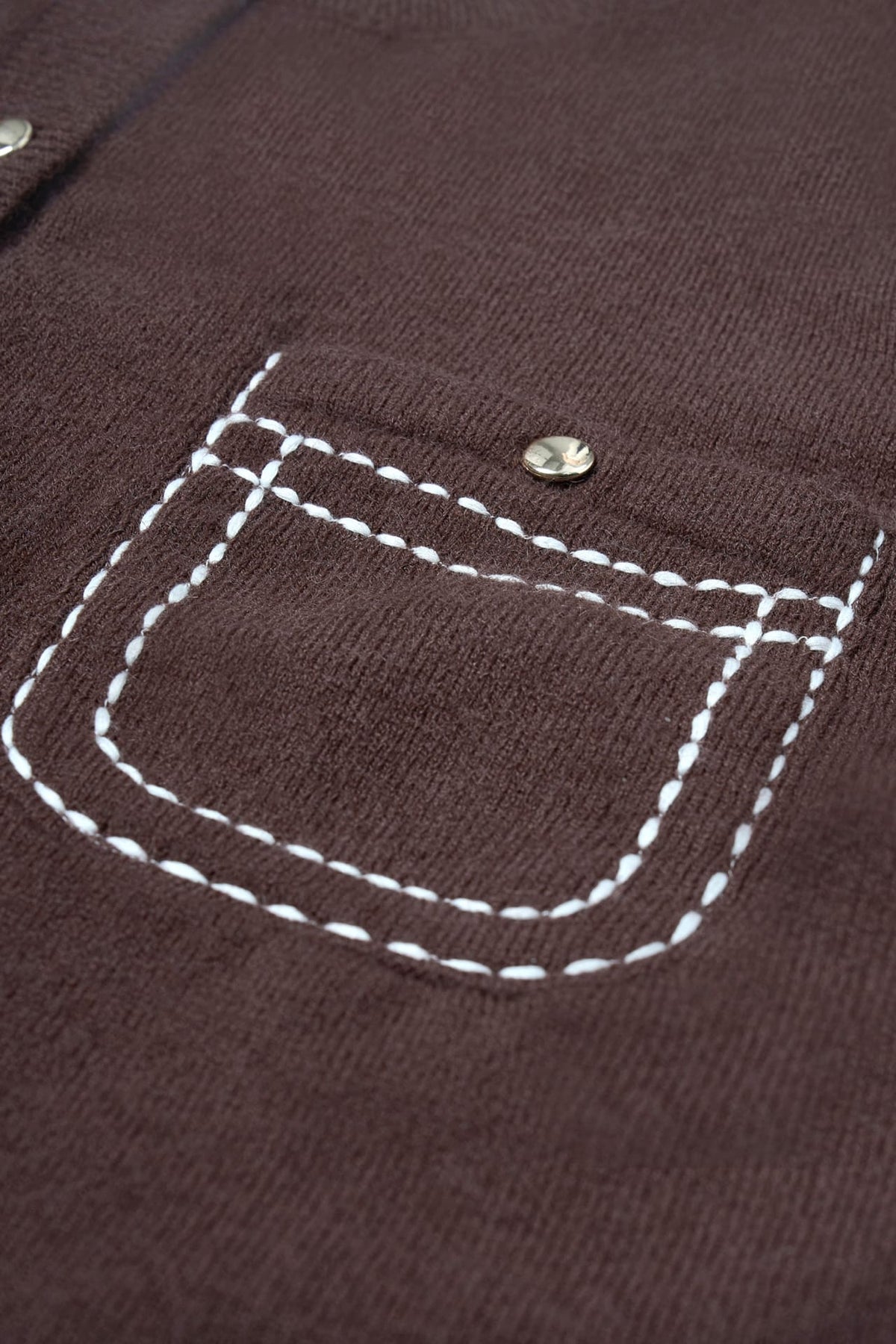 Acrylic Blend Relax Fit Round Neck Cardigan