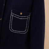 Acrylic Blend Relax Fit Round Neck Cardigan