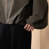 Poly Plain Weave Stand Collar Jacket