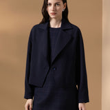 Poly Twill Lapel Collar Jacket