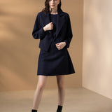 Poly Twill Lapel Collar Jacket
