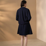Poly Twill Lapel Collar Jacket