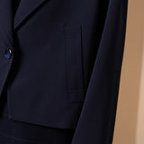 Poly Twill Lapel Collar Jacket