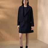Poly Twill Lapel Collar Jacket