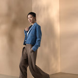 Cotton Lapel Collar Denim Jacket
