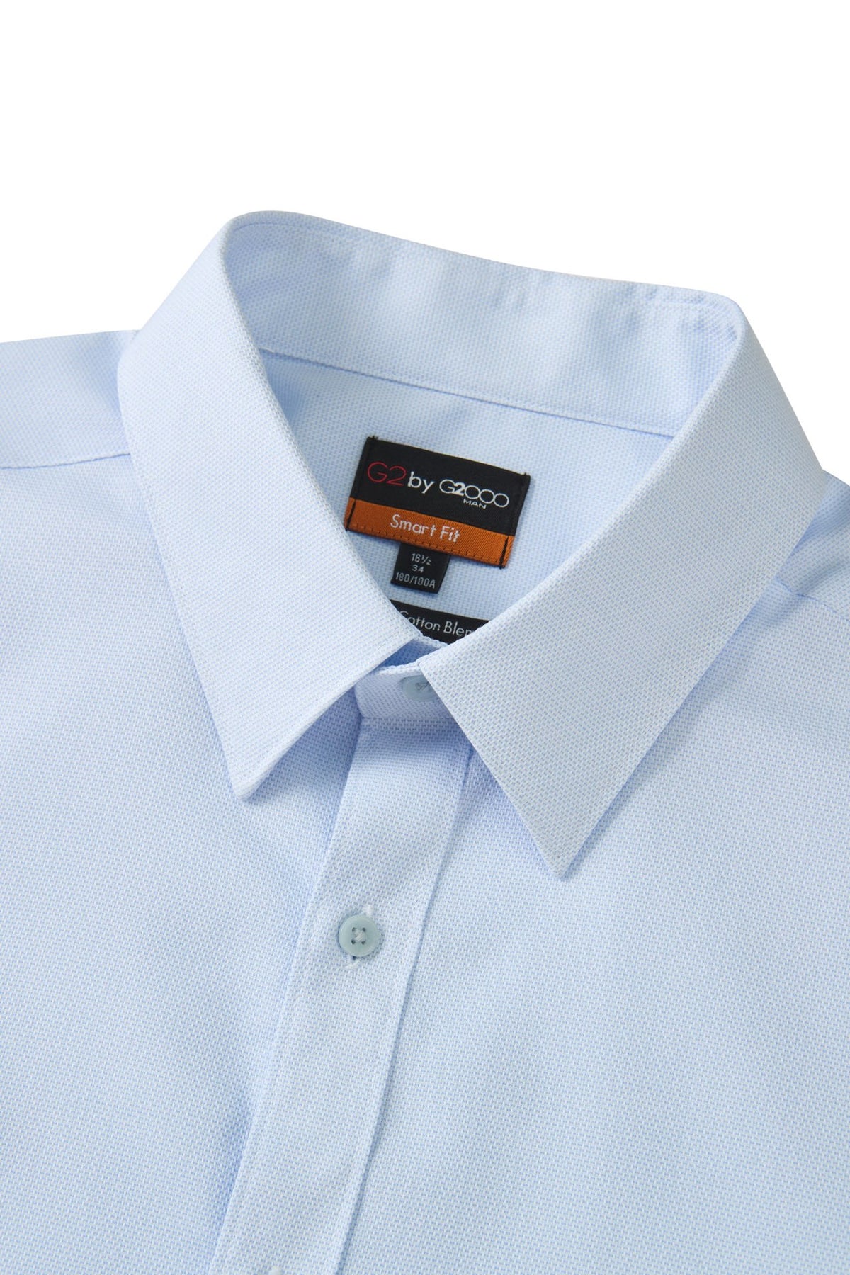 G2000 - Shirts - Non-Iron Easy Care Cotton Blend 2 Tone Smart Fit Long Sleeve Shirt