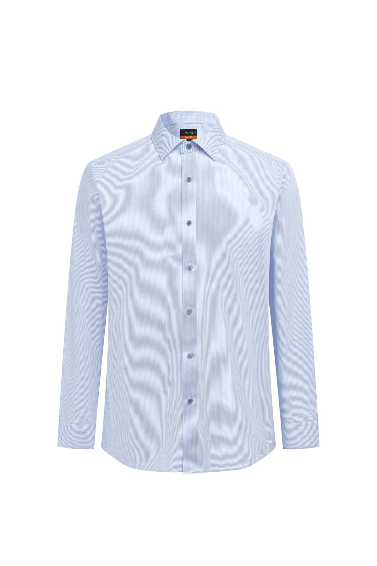 G2000 - Shirts - Non-Iron Easy Care Cotton Blend Stripe Smart Fit Long Sleeve Shirt