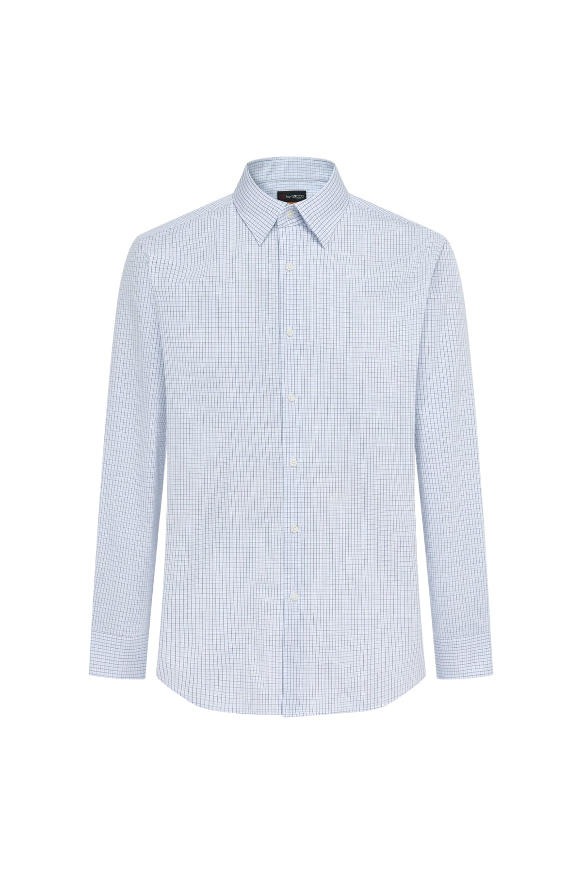 Non-Iron Easy Care Cotton Blend Check Smart Fit Long Sleeve Shirt