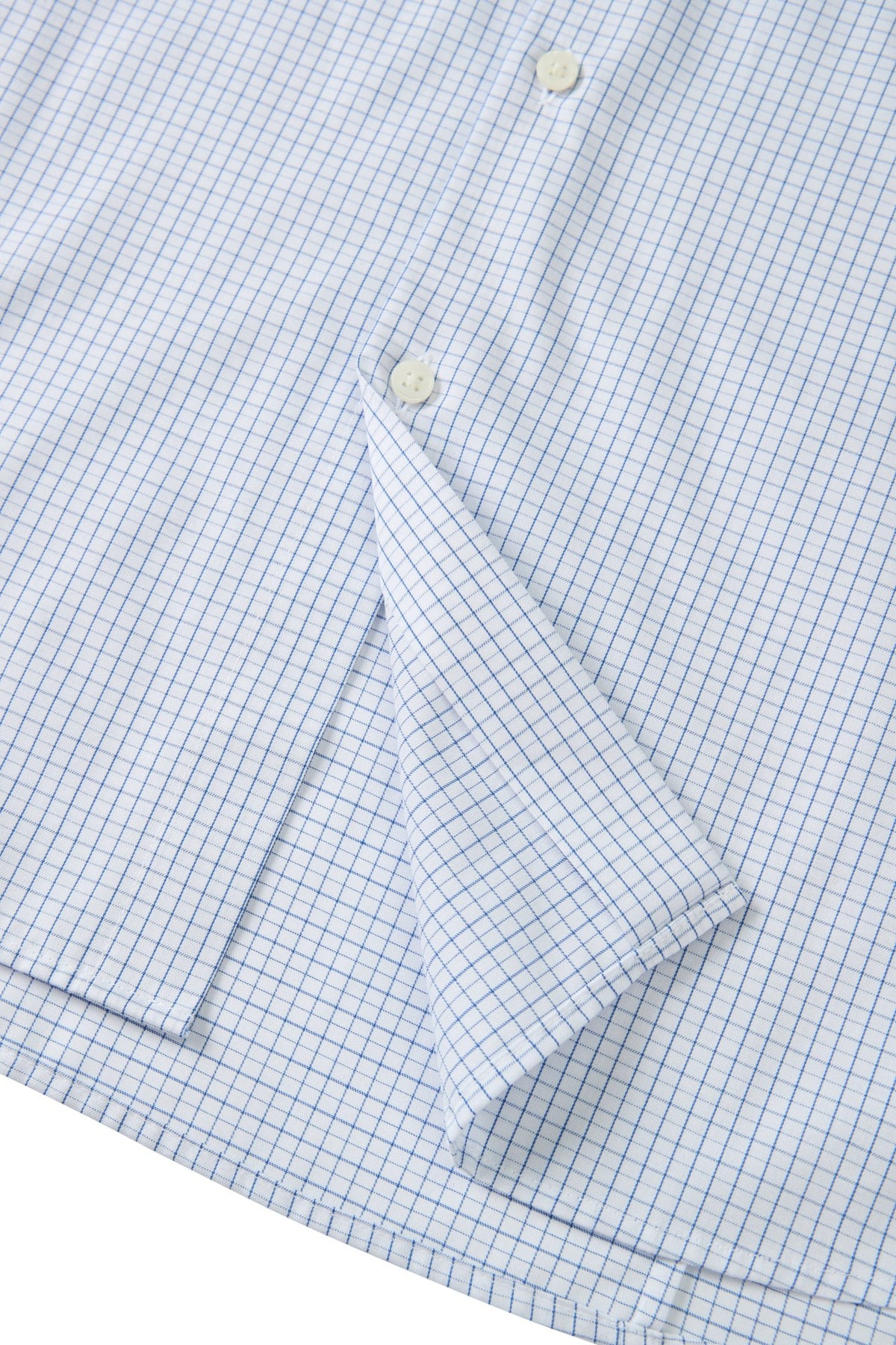 Non-Iron Easy Care Cotton Blend Check Smart Fit Long Sleeve Shirt