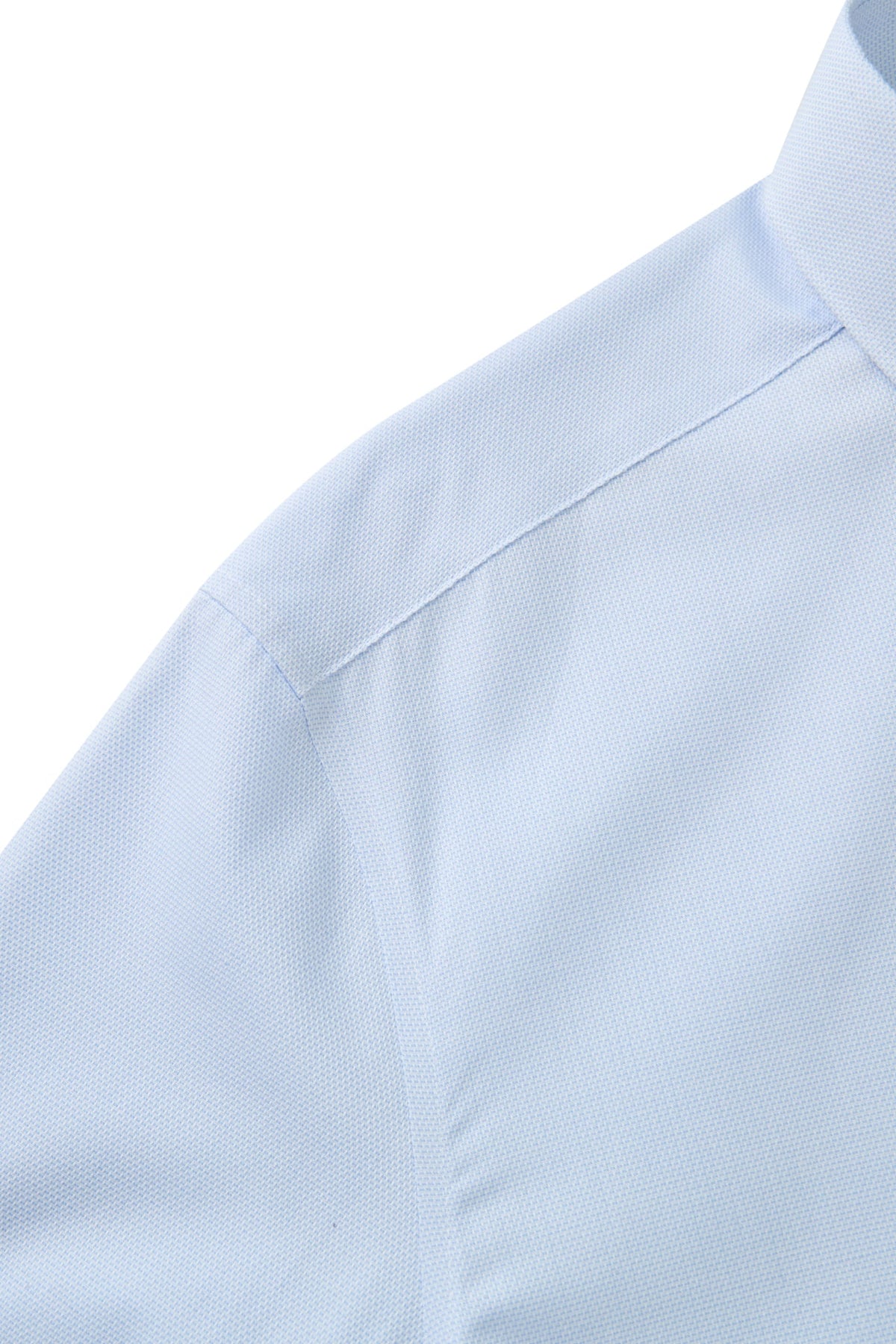 Non-Iron Easy Care Cotton Blend 2 Tone Smart Fit Short Sleeve Shirt