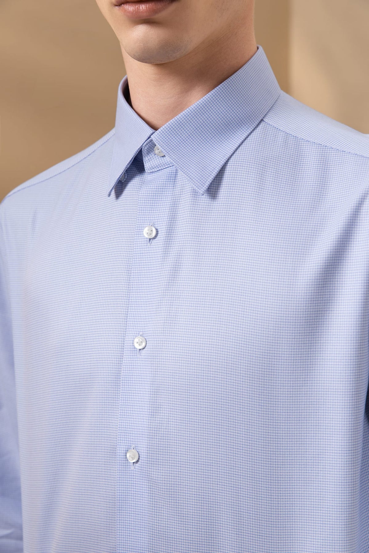 Non-Iron Temperature Regulating Check Smart Fit Long Sleeve Shirt