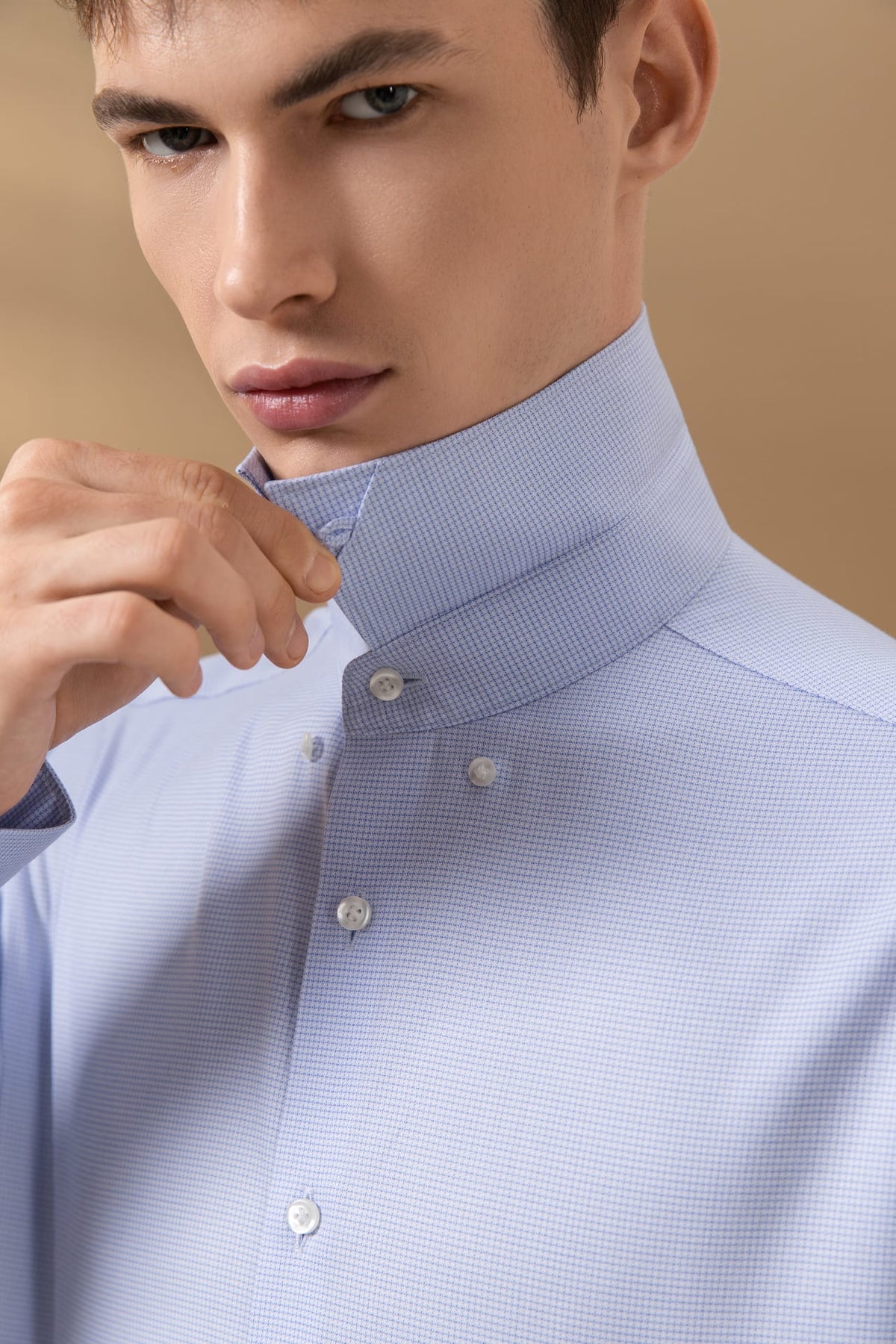 Non-Iron Temperature Regulating Check Smart Fit Long Sleeve Shirt