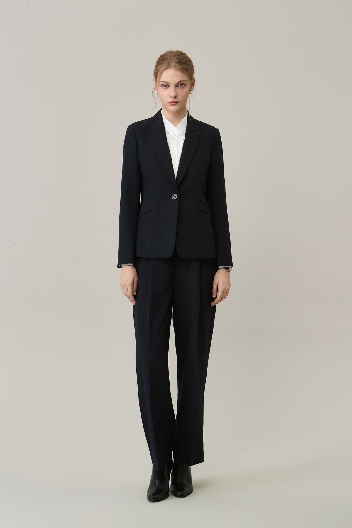 Poly Crepe Easy Fit Suit Blazer