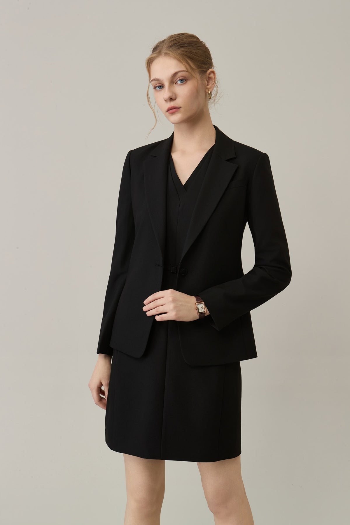 Poly Rayon Twill Slim Fit Suit Blazer