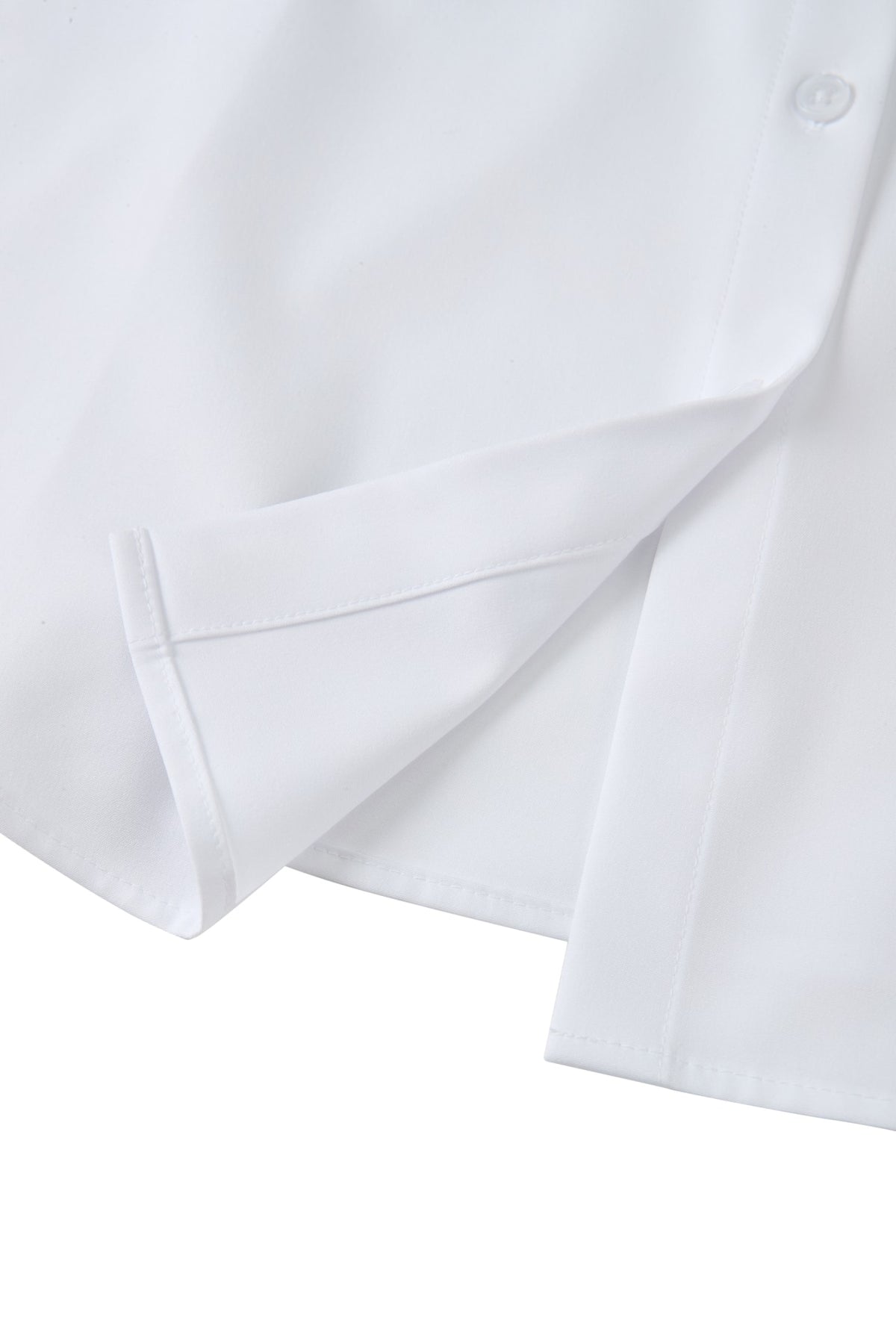 Non-Iron Dry Stretch Poplin Slim Fit Long Sleeve Shirt with Detachable Bow Tie