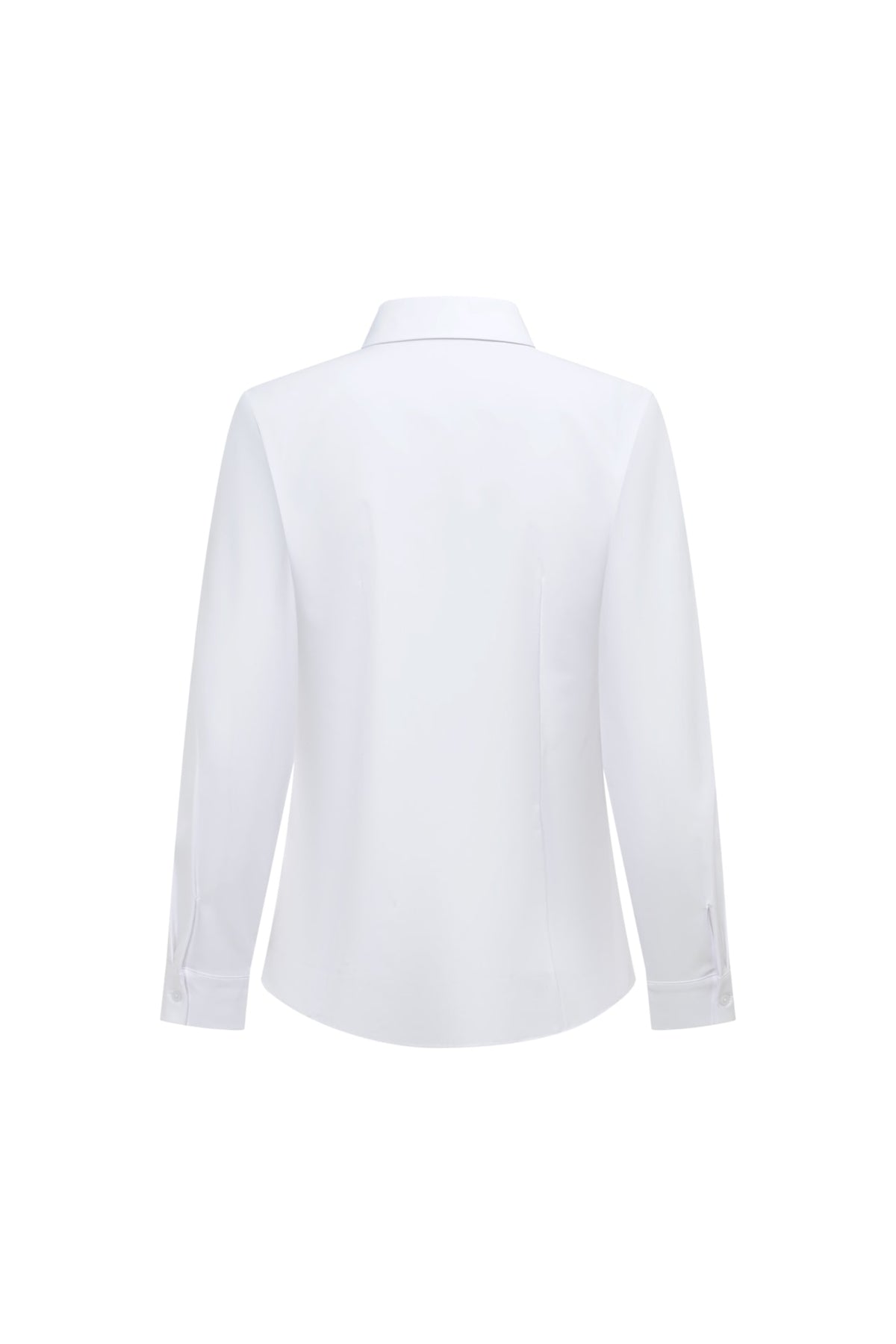 Non-Iron Dry Stretch Poplin Comfort Fit Long Sleeve Shirt with Detachable Bow Tie