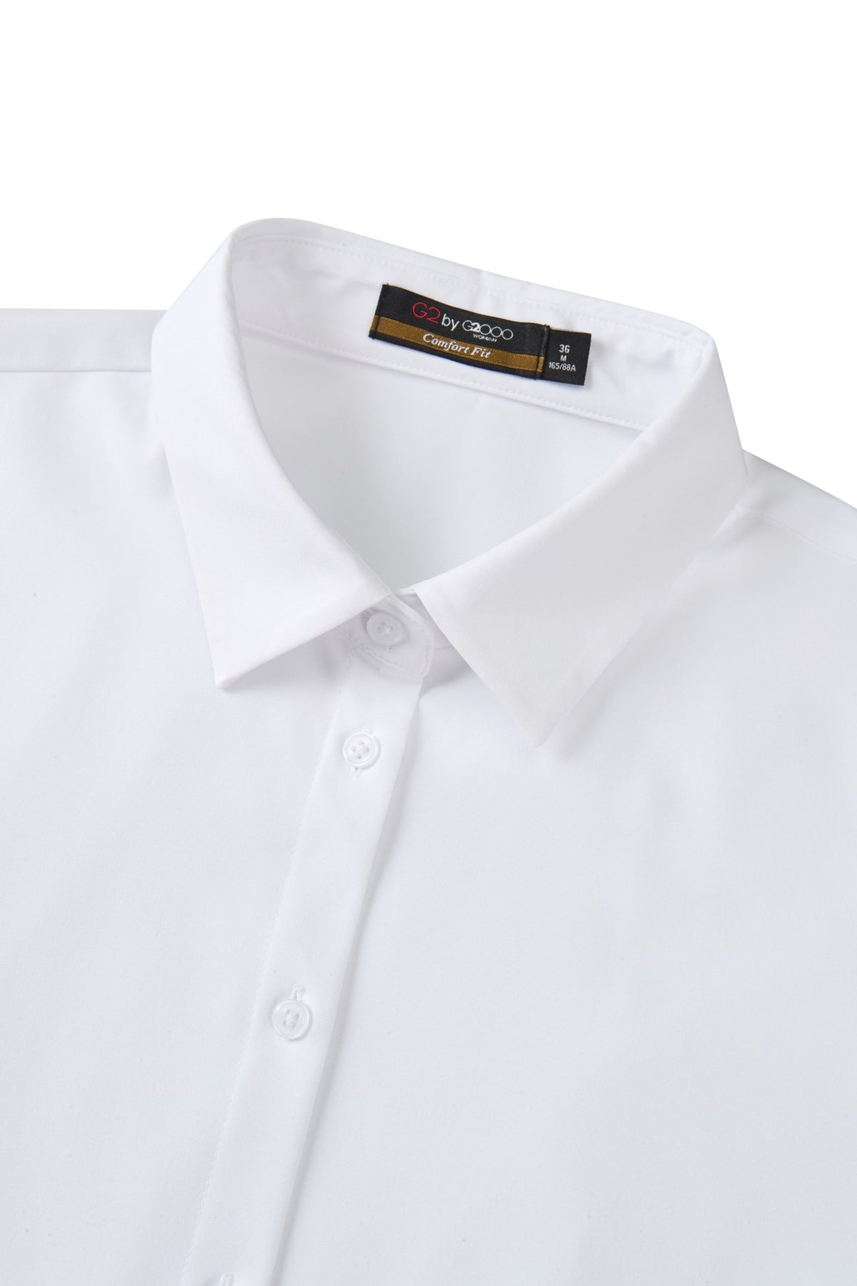 Non-Iron Dry Stretch Poplin Comfort Fit Long Sleeve Shirt with Detachable Bow Tie