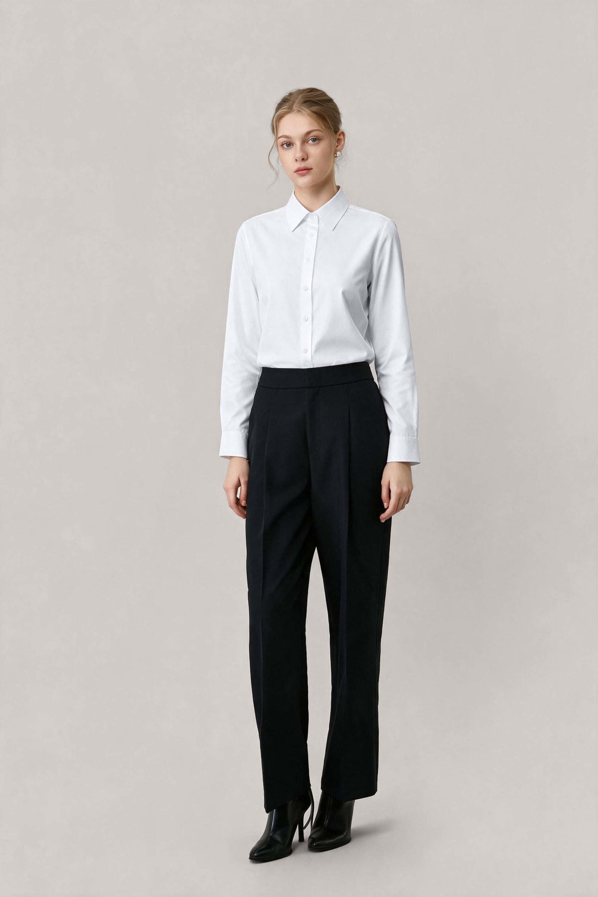 Non-Iron Cotton Blend Popln Slim Fit Long Sleeve Shirt