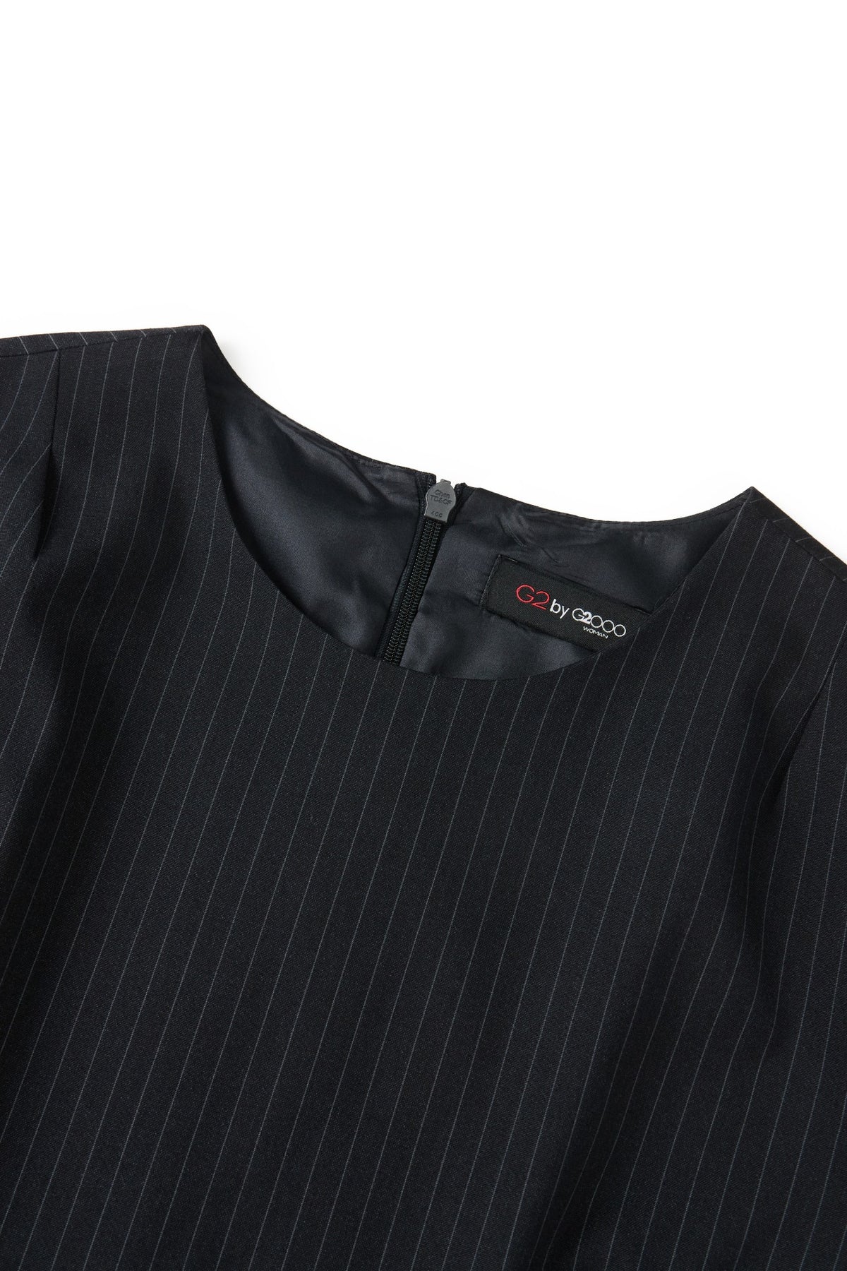 Poly Plain Weave Round Neck A-Shape Dress