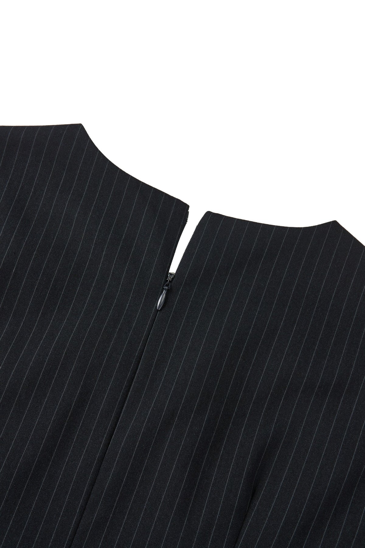 Poly Plain Weave Round Neck A-Shape Dress