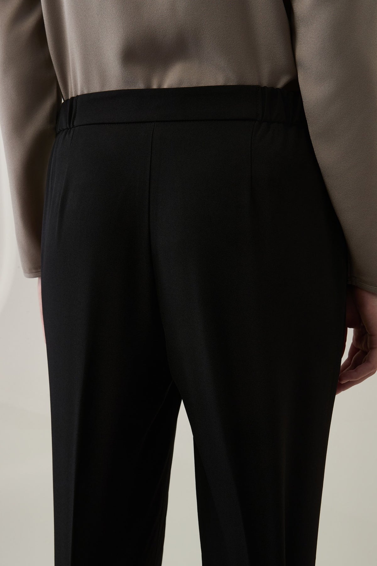 Poly Crepe Cigarette Hip Hanger Suit Pants