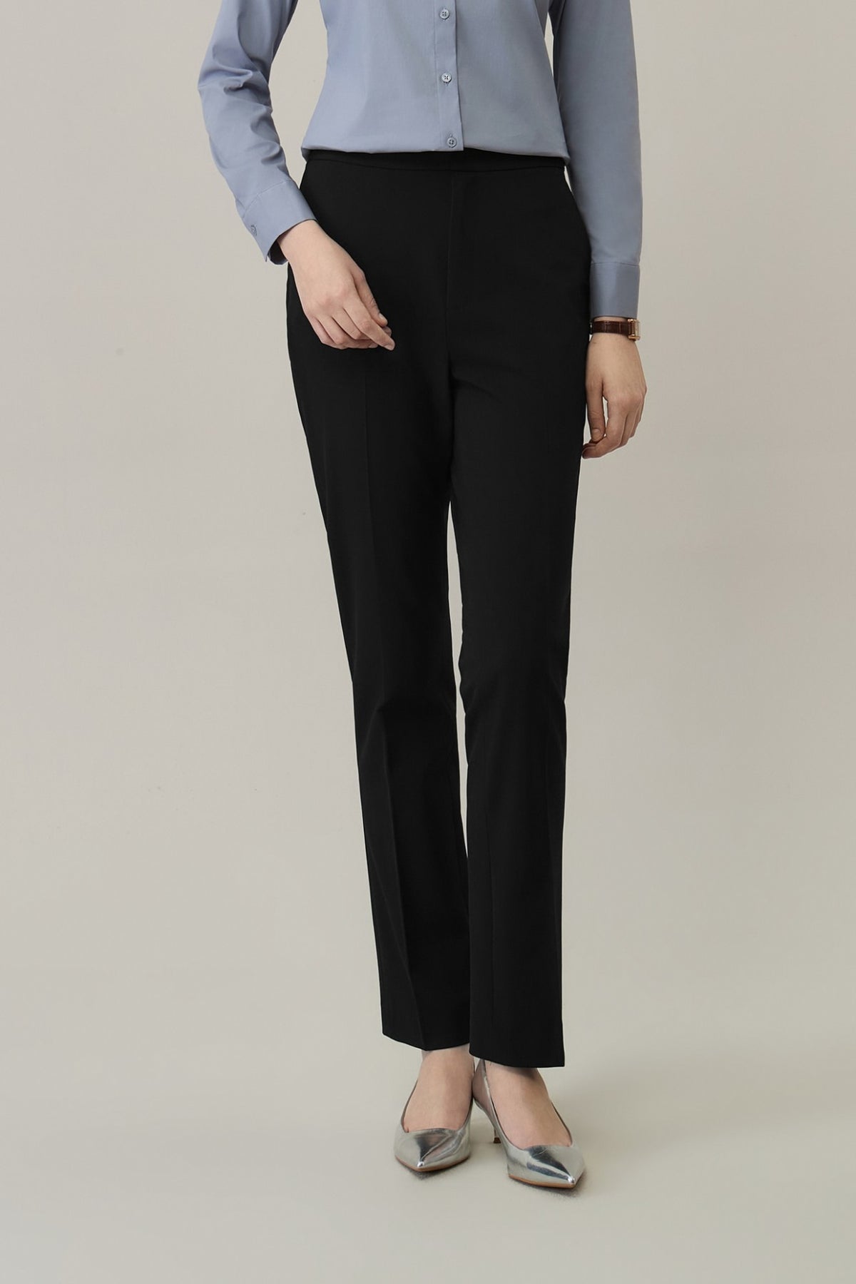 G2000 - Pants - Poly Crepe Straight Leg Regular Fit Suit Pants - Black - Regular