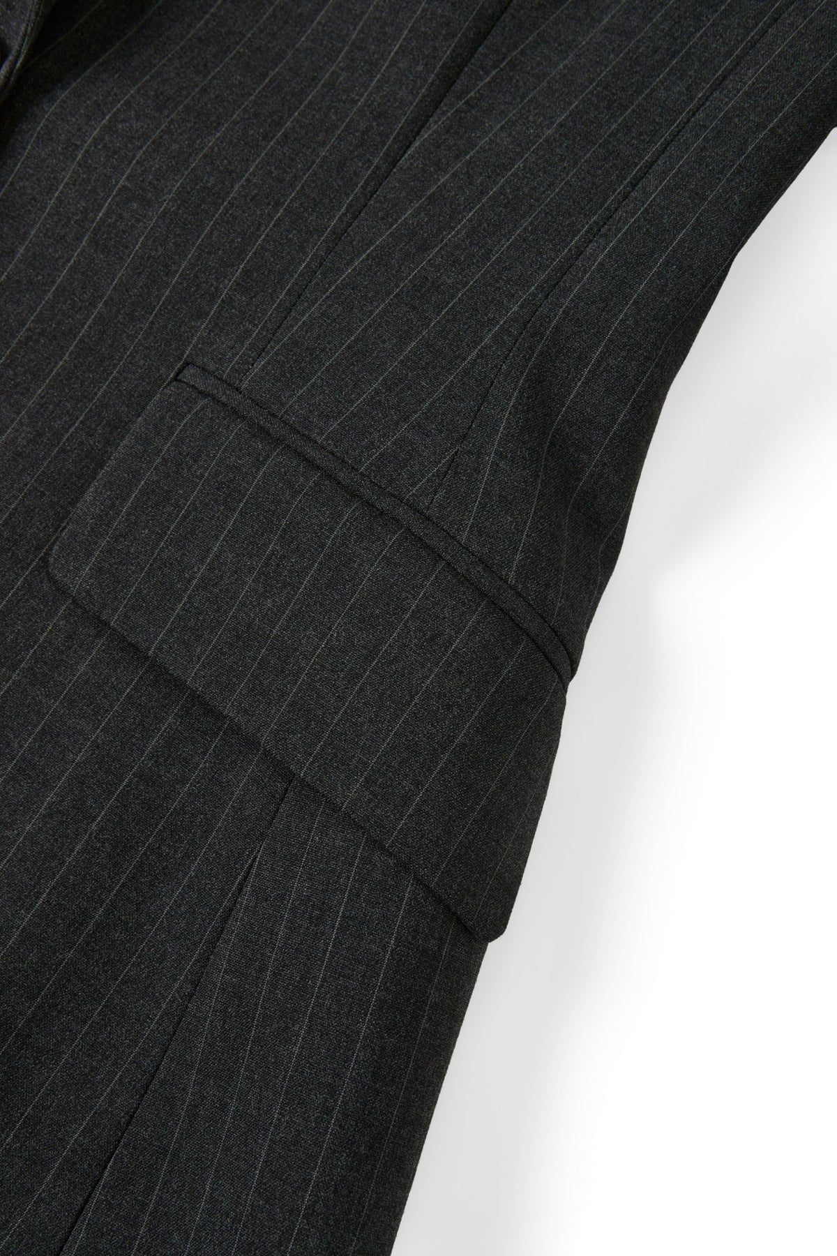 G2000 - Suits - Button-Front Stripe Slim Fit Suit Blazer