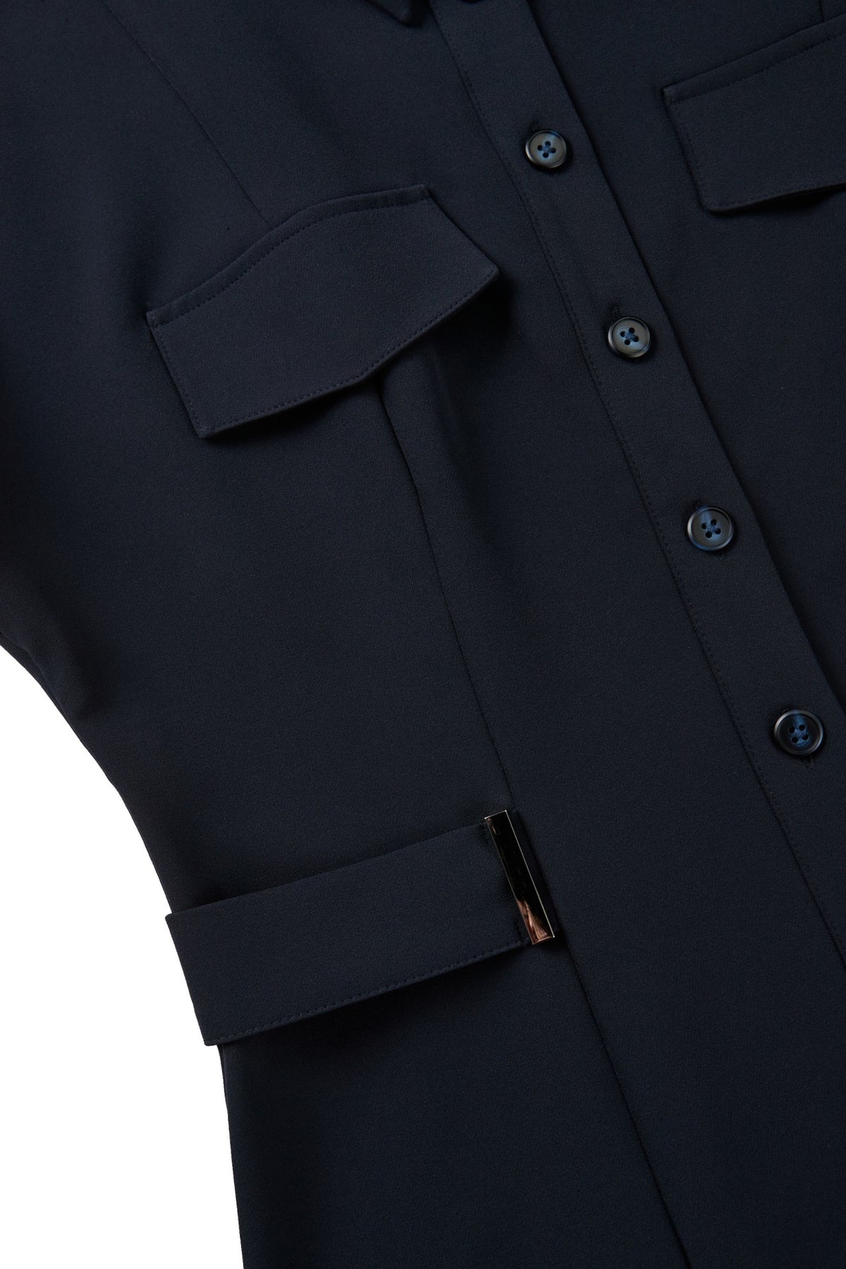 G2000 - Dresses - Button-Front Midi Shirt Twill Fitted Dress