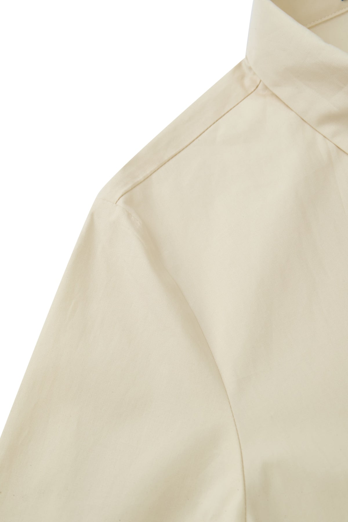 G2000 - Shirts - Pure Cotton Poplin Relax Fit Scarf-Neck Shirt