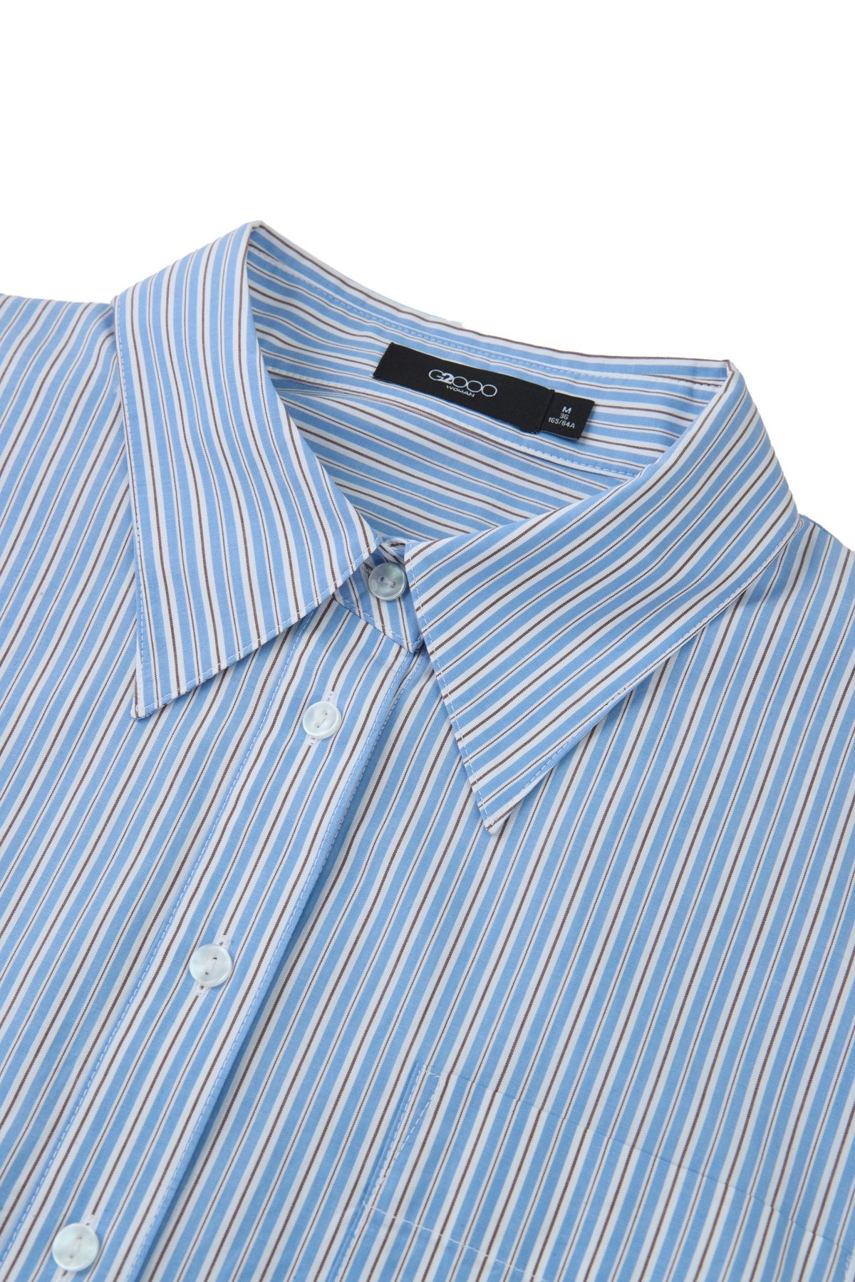 Pure Cotton Stripe Relax Fit Pocket Shirt